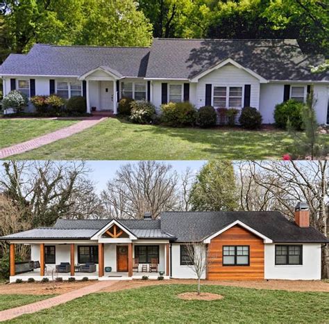 ranch style house with metal roof|flat roof ranch style homes.